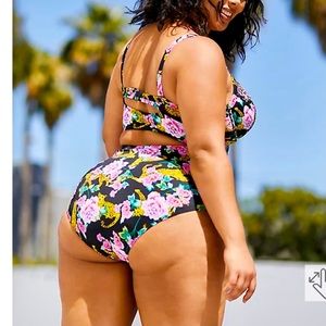 Animal cheetah print swim bottom